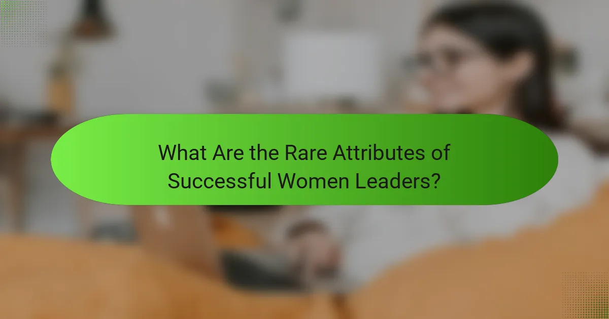 What Are the Rare Attributes of Successful Women Leaders?