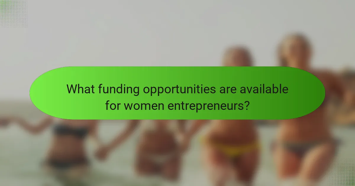 What funding opportunities are available for women entrepreneurs?