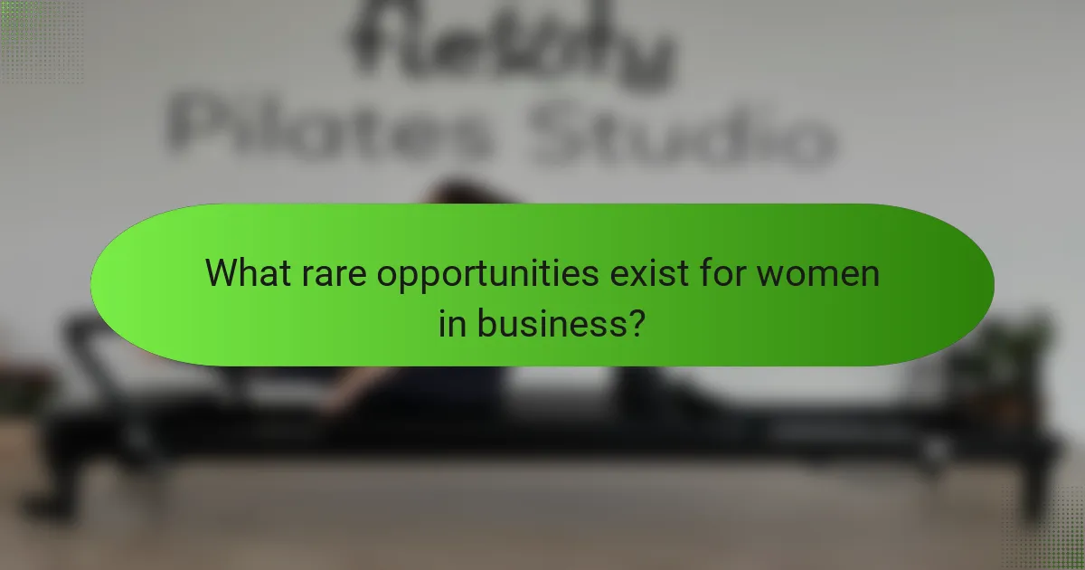 What rare opportunities exist for women in business?